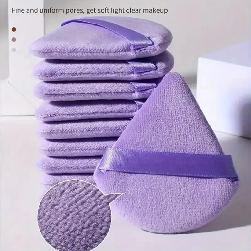 14-Piece Makeup Sponge Set – 3 Powder Puffs, 3 Mini Air Cushion Puffs, 3 Beauty Blenders & 3 Mini Beauty Blenders, Purple
